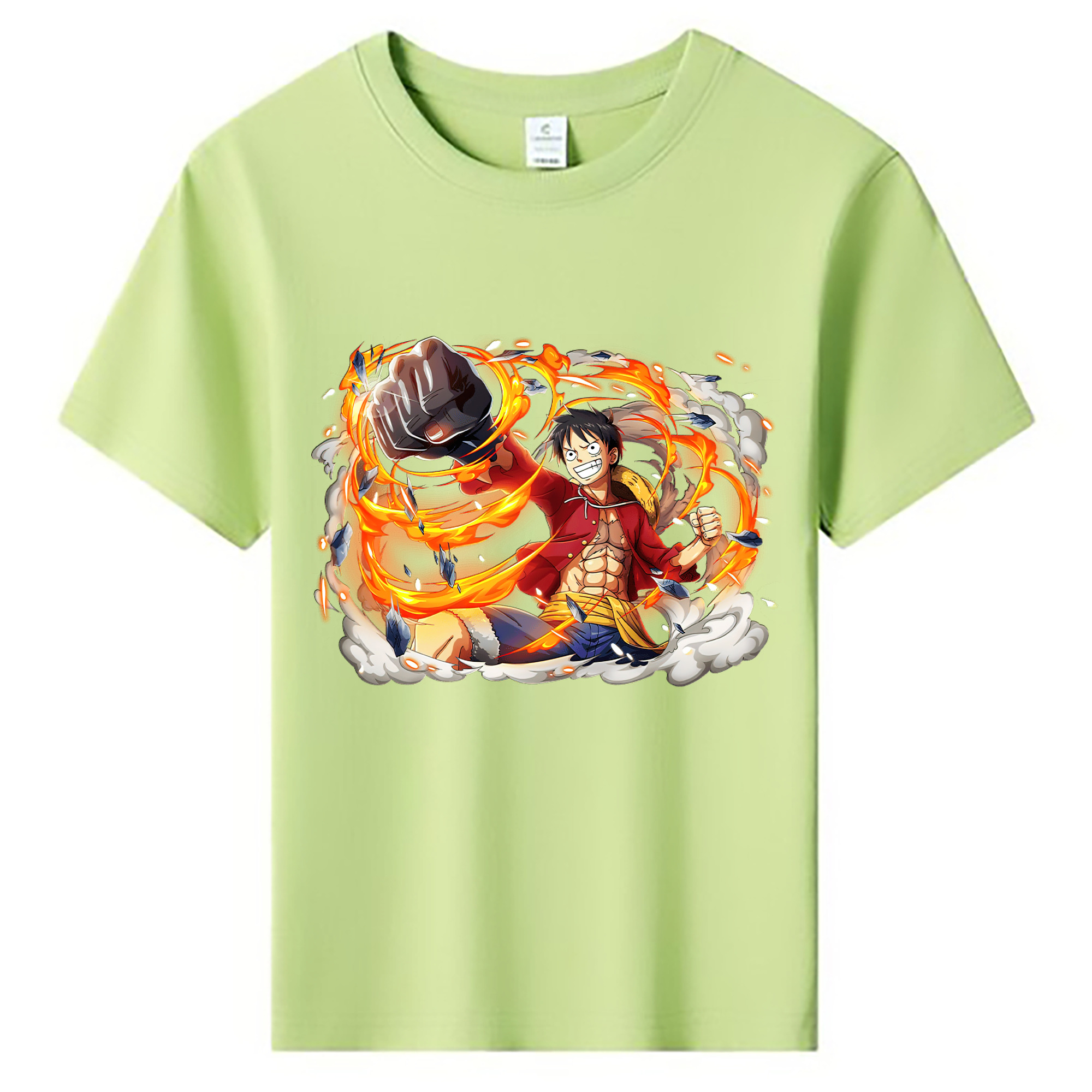 ワンピース モンキー・D・ルフィ ONE PIECE Monkey D. Luffy 綿100％キッズTシャツ（フロントプリント）